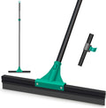 Floor Squeegee Heavy Duty with 58.3 inches Long Handle, Rubber Scraper Broom for Cleaning Foam Water on Garage