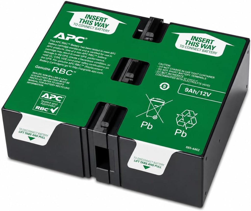 APC Genuine UPS Replacement Battery APCRBC124 for BX1500M, SMC1000-2UC