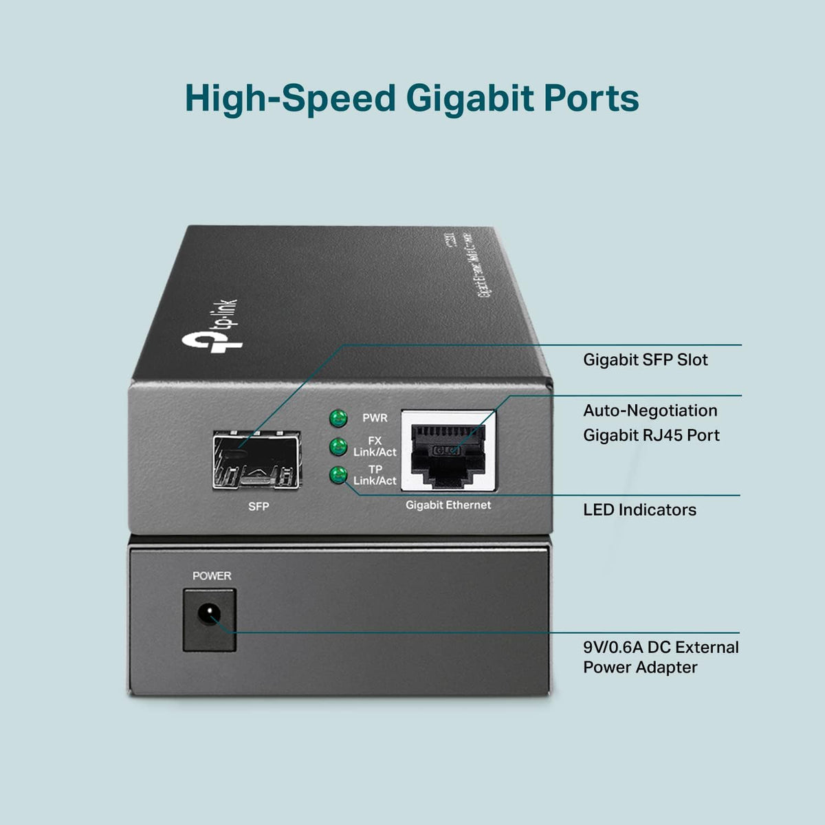 Omada Gigabit SFP to RJ45 Media Converter(MC220L)