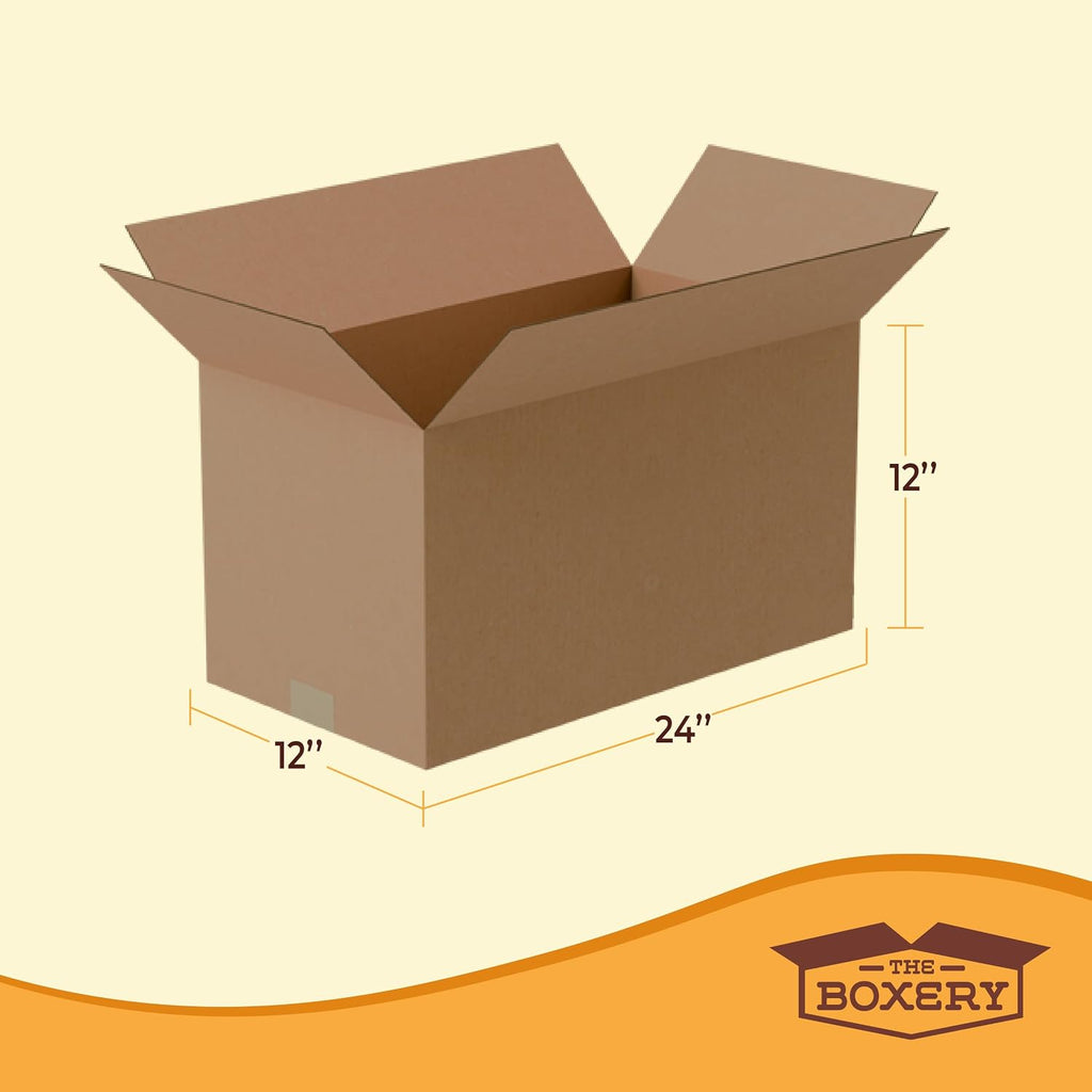 24"x12"x12" Corrugated Cardboard Boxes 5-Pack