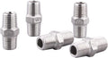 Hex Nipple 1/4 Inch Male NPT - DERPIPE Stainless Steel 304 Threaded Pipe Fitting for Brew Kit, Home Piping Application(Pack of 5)