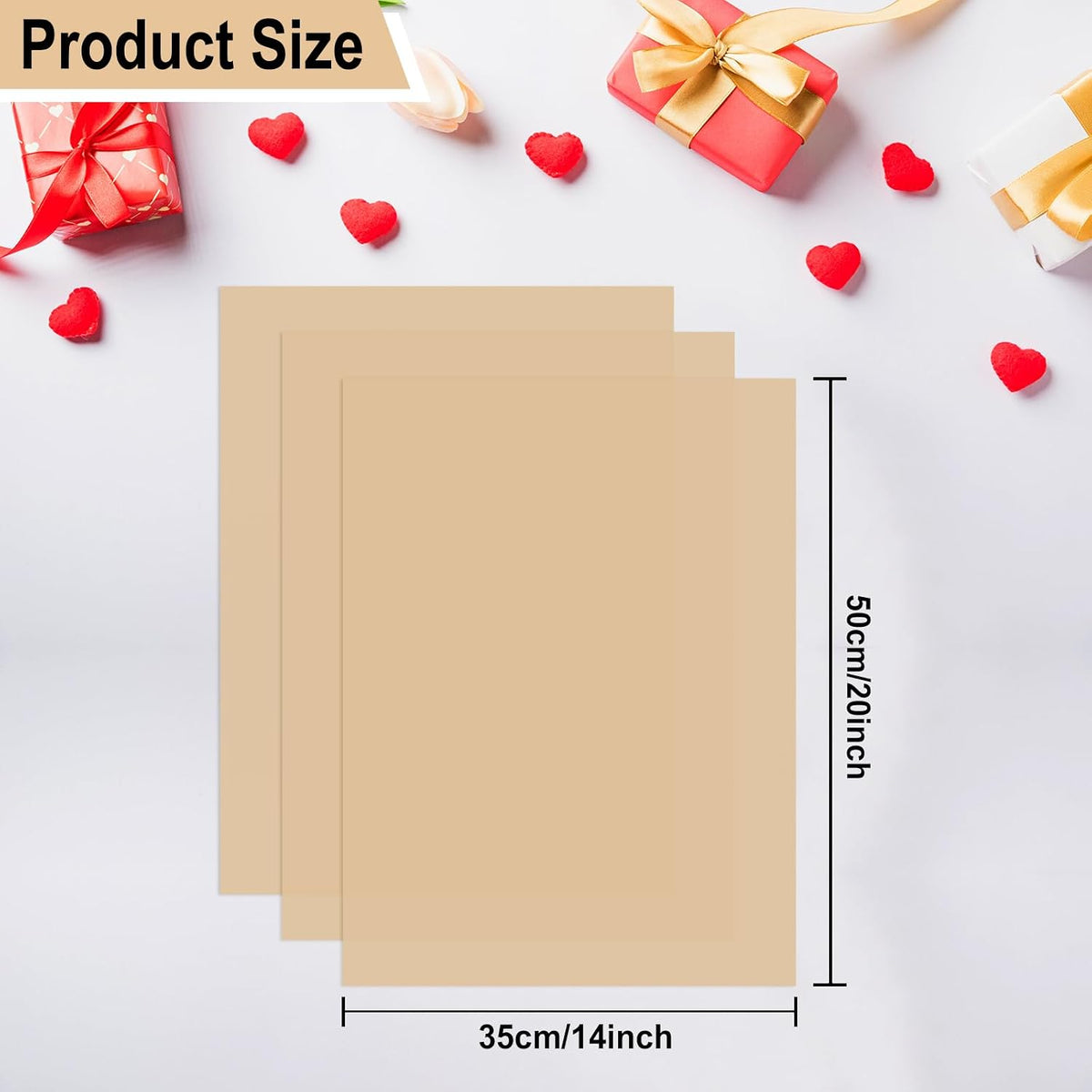 100 Sheets Kraft Wrapping Tissue Paper Gift Bag Decorative