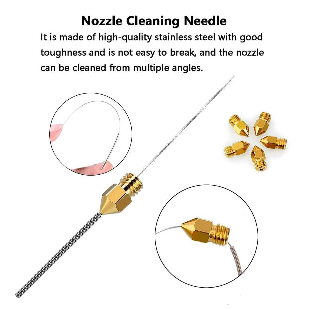 25PCS MK8 Ender 3 V2 Nozzles 0.4MM, 3D Printer Brass Hotend Nozzles | with DIY Tools Storage Box for Creality Ender