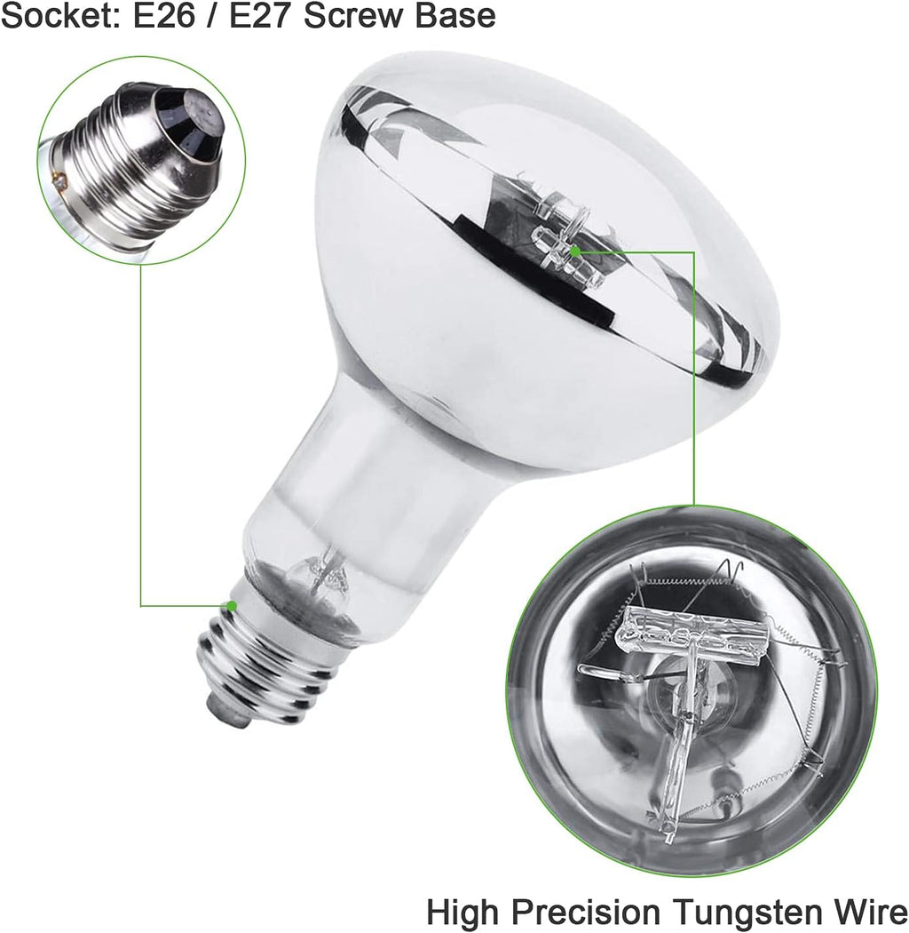 160W Reptile Heat Lamp Bulb, Full Spectrum UVA UVB Reptile Light Bulb, UVB Light for Reptiles and Amphibians Use