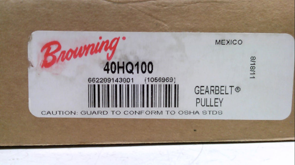Browning 40Hq100, Bushing Bore Timing Belt Pulley 40Hq100