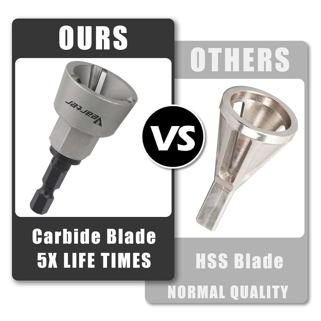 1/8"-3/4" External Chamfer Drill Bit, Bolt Deburring Tool for Metal