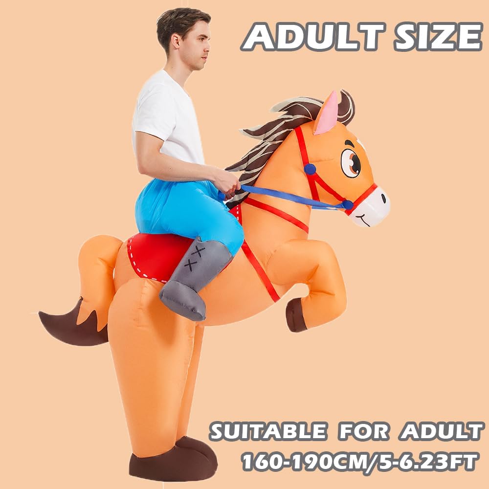Inflatable Horse Costume Halloween Blow up Costumes for Adult Men Women