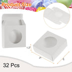 32Pcs Soap Packaging Boxes 3x3x1.2 Inch Kraft Soap Box Mini Soap Present Treat Gift Box for Bakery Candy Packaging