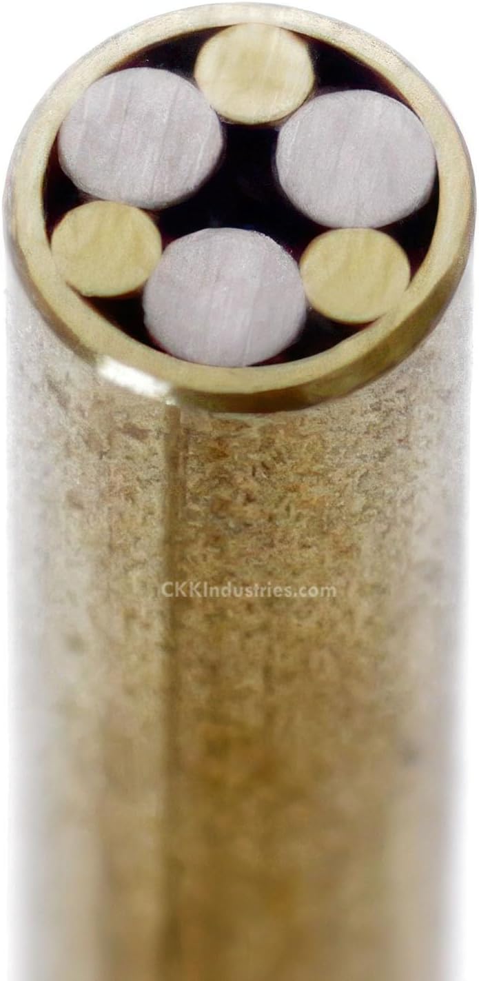 Mosaic Pin - (0.187 (3/16) Inch Diameter) - (601BBS) - (Brass Outer Material)(Brass & Stainless Steel Inner Material)