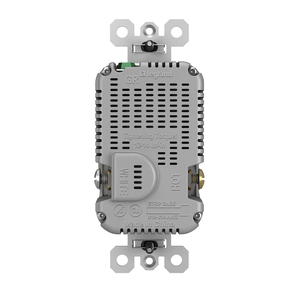 Legrand 15 Amp Spec Weather Resistant Outlet 6A USB Type A/C Gray 1 Pack