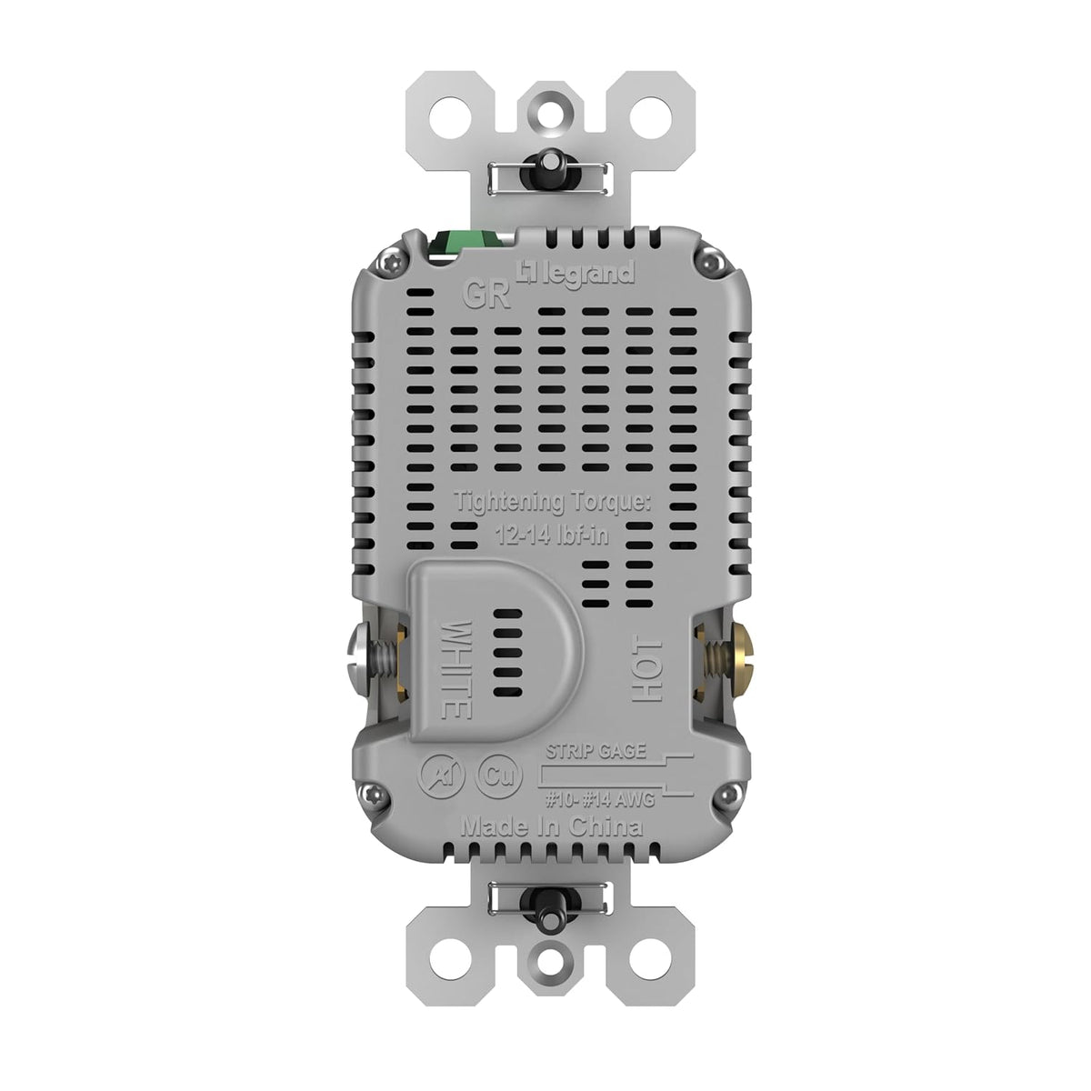 Legrand 15 Amp Spec Weather Resistant Outlet 6A USB Type A/C Gray 1 Pack