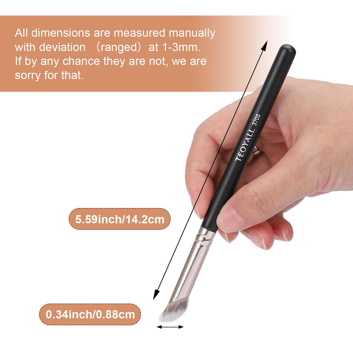 Foundation Contour Concealer Brush, 3Pcs Angled Blending Brush Set