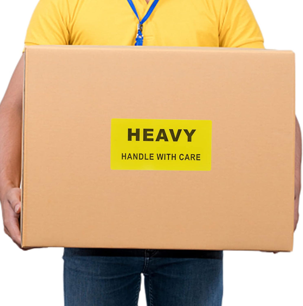 2x4 inch Yellow Heavy Handle with Care Special Handling Shipping Labels Stickers Total 200 Adhesive Labels Per Roll