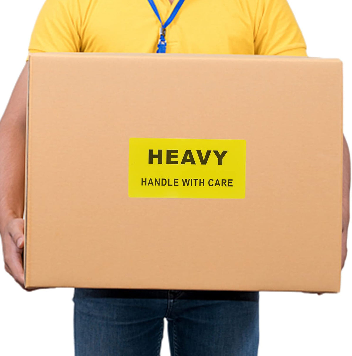 2x4 inch Yellow Heavy Handle with Care Special Handling Shipping Labels Stickers Total 200 Adhesive Labels Per Roll