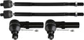 SCITOO 4-Pc Set Suspension Kit Inner Tie Rod End Outer Tie Rod End Fit 2009-2013 For Toyota For Corolla 2009-2014 For Toyota For Matrix