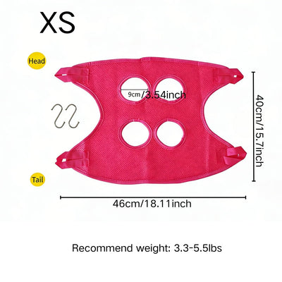 Rabbit Grooming Hammock with Safety Belt for Nail Clipping, Grooming, Bunny Bathing Bag for Nail Trimming, Cat Claw