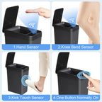 Bathroom Touchless Trash Can 2.2 Gallon Smart Automatic Motion Sensor Rubbish Can with Lid Electric Narrow Small