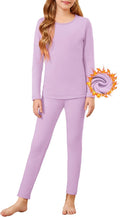 Girls Thermal Underwear Set Long Johns Cold Weather Base Layer | Kids Winter Thermals Top Bottom, Soft Cozy Long
