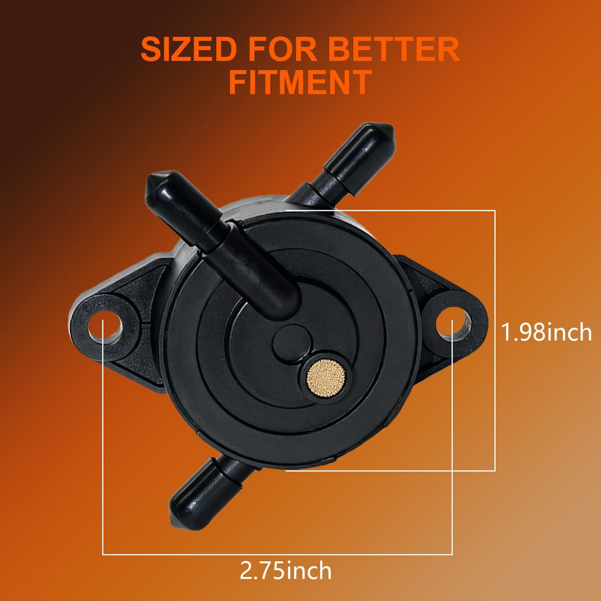 49040-0770 49040-7008 Fuel Pump Kit Fit for Kawasaki FR, FS, FX Series FR691V FR651V FR730V FS541V FS600V Engine J D Lawn Mower Z445 Z465 Z645 Z655 Z665, with Fuel Filter Line Clamps