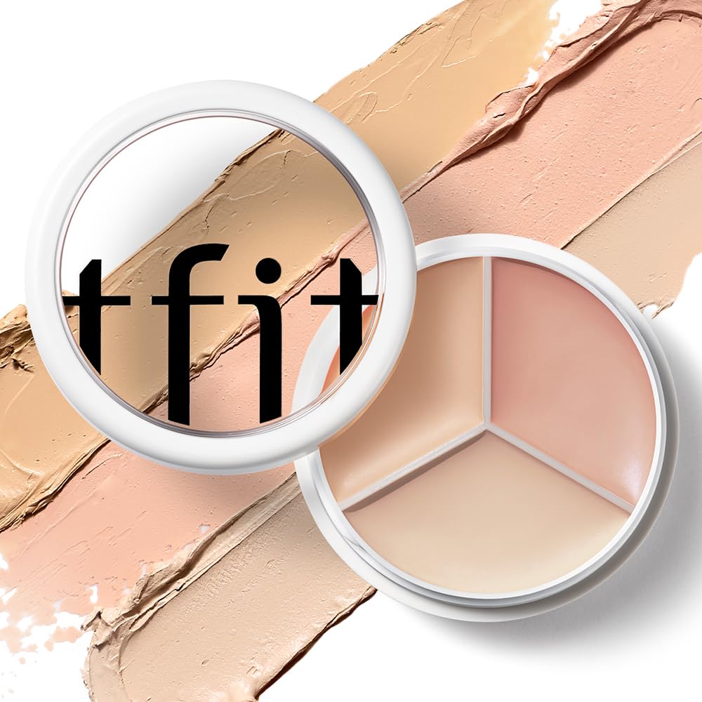 3 Color Concealer Cream Palette Full Coverage 0.52 Ounce 03 Cool