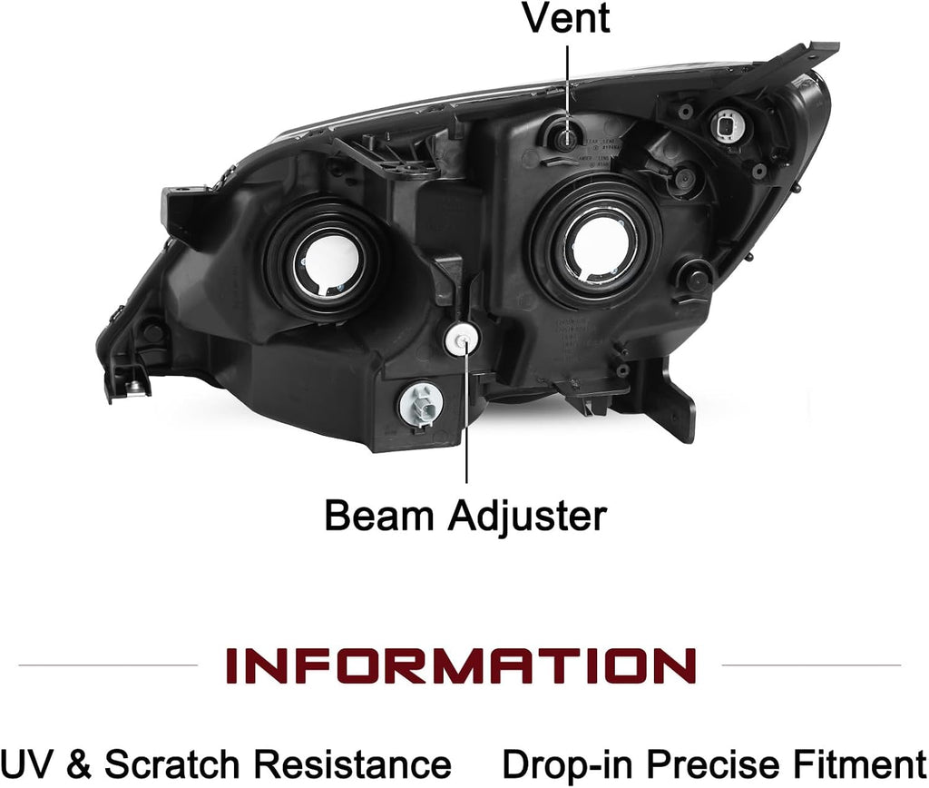 JSBOYAT Headlights for 2005-2010 Honda Odyssey OE Style