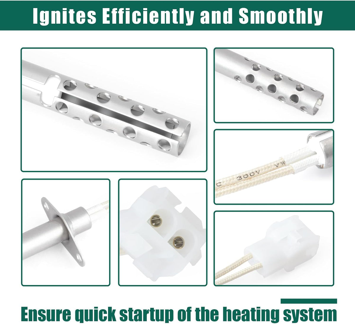 YUXIVCNE 767A-380 41-604 Furnace Hot Surface Ignitors Replacement for Robertshaw for Armstrong for Norton for White-Rodgers, Replace 44744-2 601XBM Igniters