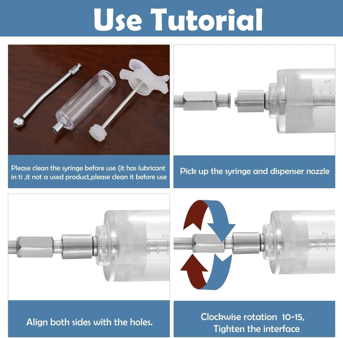 2-Pack Animal Drench Gun Syringe (20 mL) – Adjustable Dosage Reusable Goat Syringe with 2 Drench Nozzles – Oral