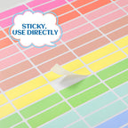 20 Sheets Color Coding Labels, Macron Color, 0.5 x 1.77 Inch