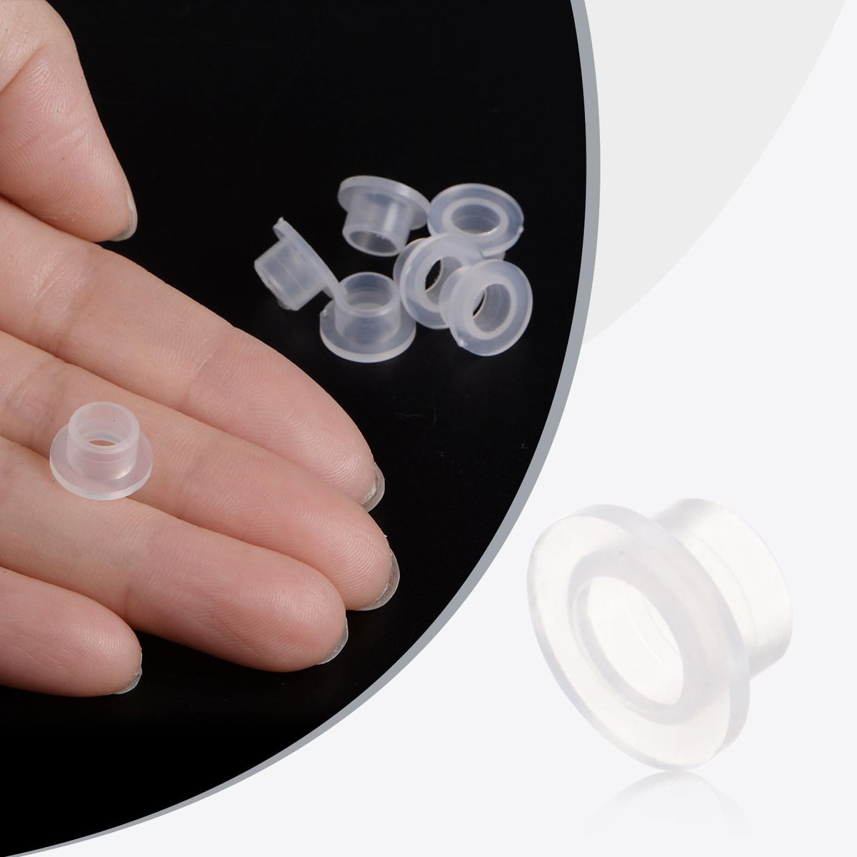 uxcell 24pcs Flanged Sleeve Bearings Plastic Bushings ID 6mm x OD 7.7mm x Length 6mm Nylon Bushings, White