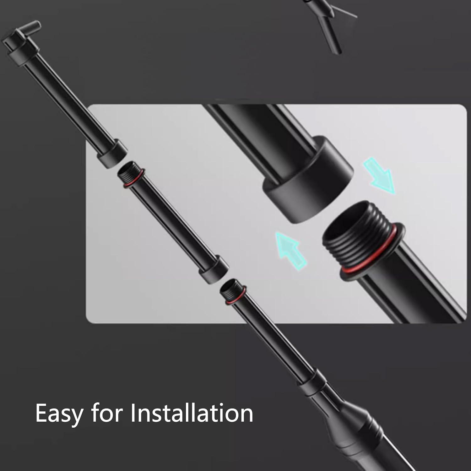Aquarium Gravel Vacuum Sand Cleaner with 6Ft Pipe Fish Tank Water Changer Adjustable Length ABS(for 8~30Gal Tank)