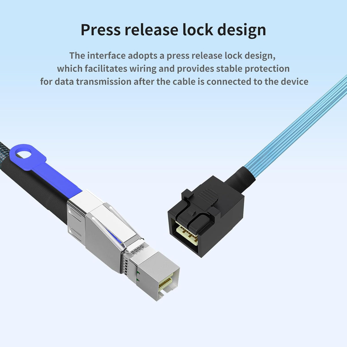 SFF-8644 to SFF-8643 SAS Cable,1M/3.28FT Mini SAS HD to Mini SAS Adapter for HDD/SSD Storage, RAID Arrays, Servers, Data Centers - Durable Data Transfer Extension Cable