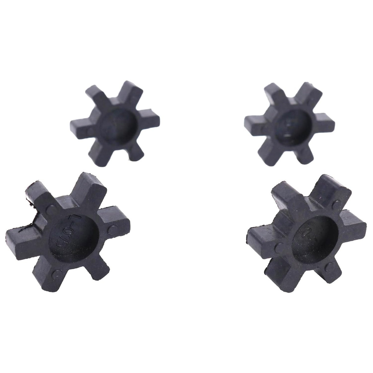 4X Black Flexible Solid Type NBR Rubber Spider Center Inserts Compatible with L075 Lovejoy Martin L Jaw Coupling
