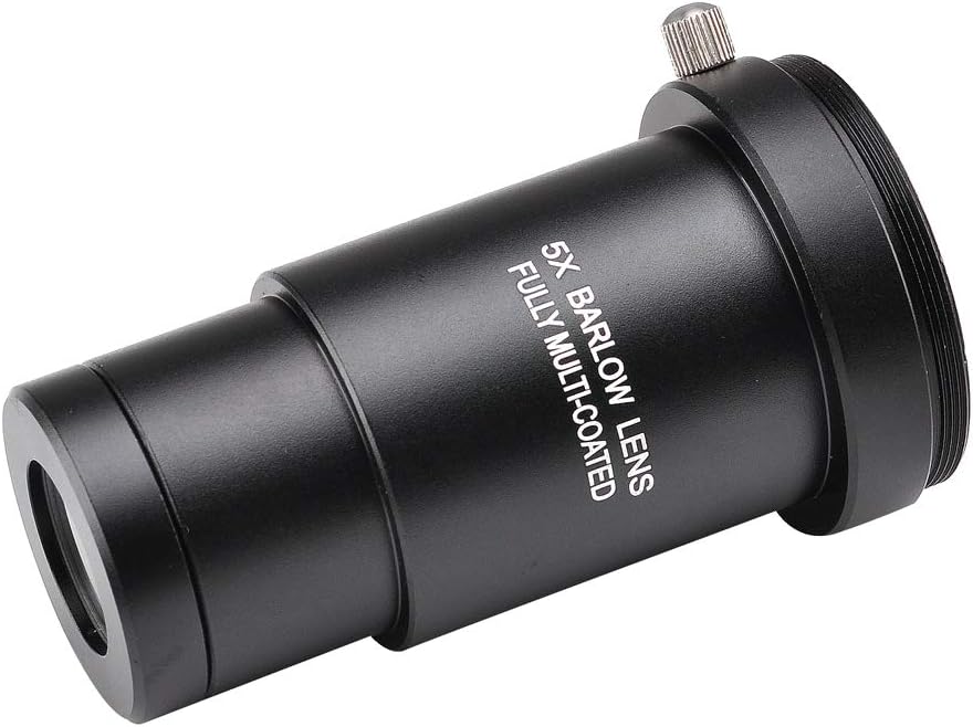 1.25-inch 5X Barlow Lens & Moon Filter Kit-for Telescope Eyepieces | Wide-angle viewing; multi-coated optics; sharp