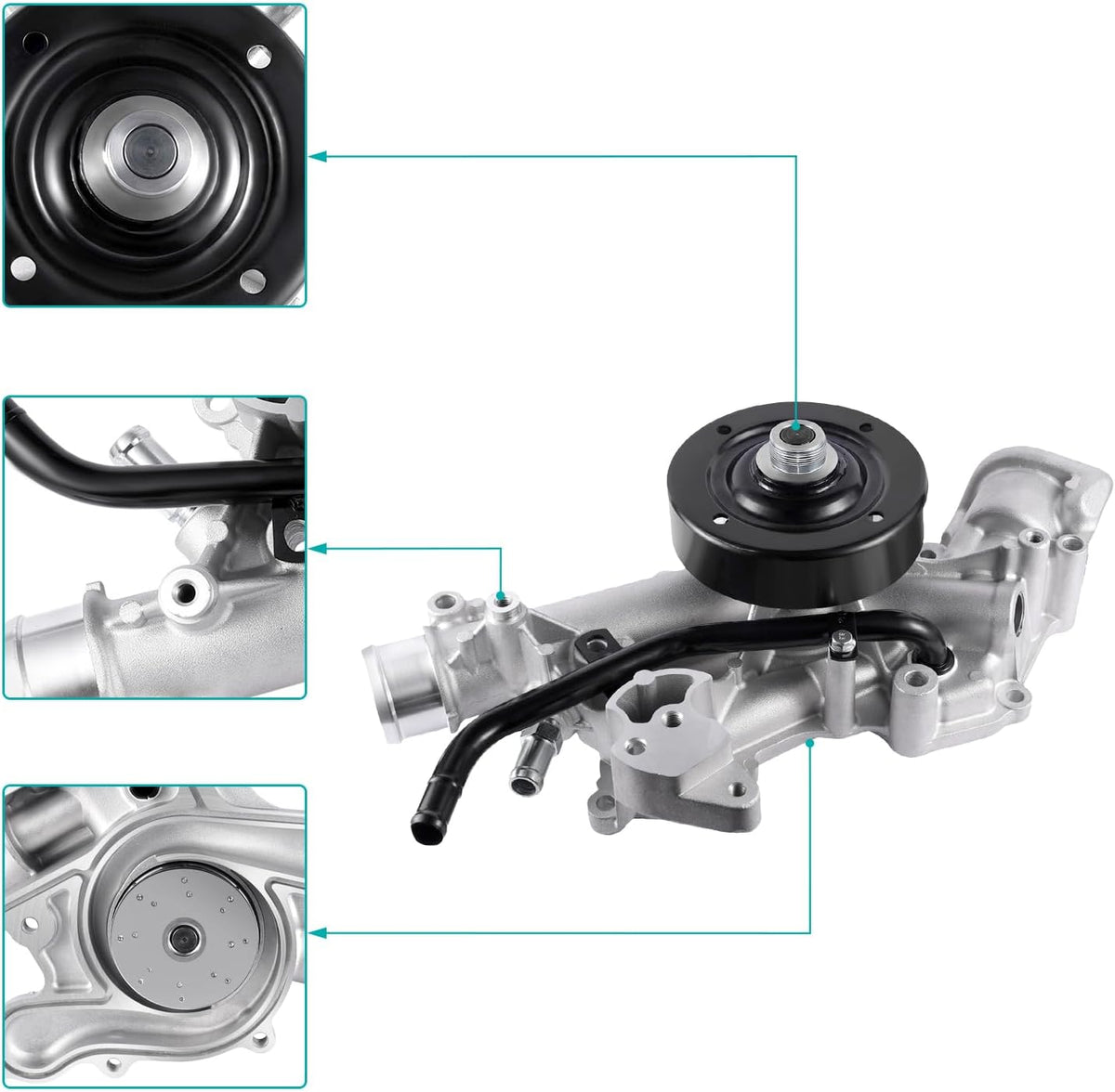 AULINK Water Pump (5.7L V8) For Dodge Durango Ram 1500 for Chrysler Aspen