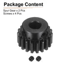 DTGN Spur Gear 1.5Mod 19 Teeth 12mm Thickness 10mm Bore 3x1.4mm Keyway 2Pcs