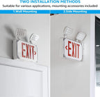LEONLITE Wet Location LED Exit Sign with Emergency Lights White