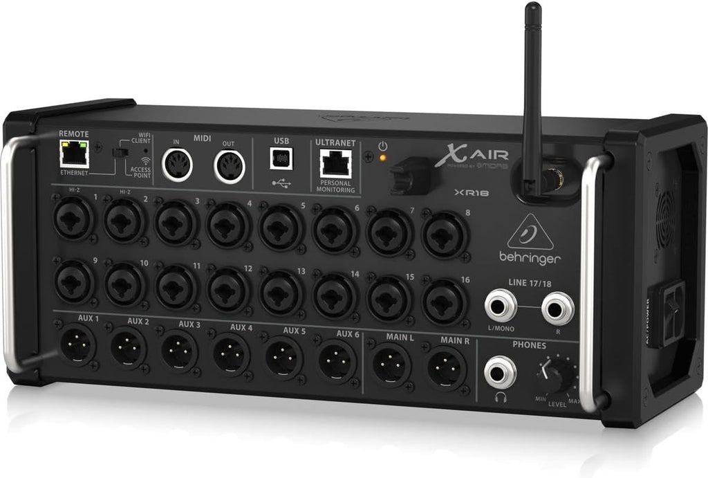 X AIR XR18 18-Channel, 12-Bus Digital Mixer for iPad/Android Tablets with 16 Programmable Midas Preamps, Integrated