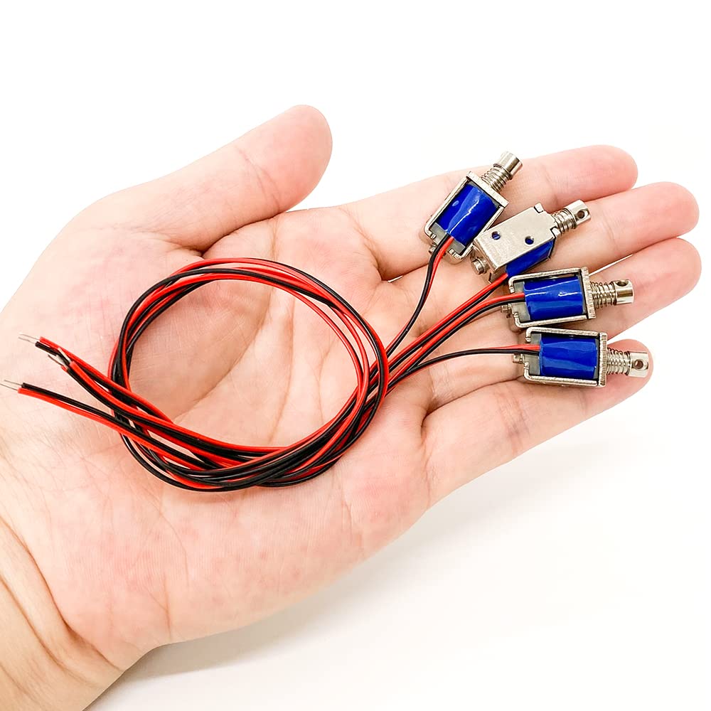 4Pcs DC 12V Micro Push Pull Solenoid Electromagnet Linear Actuator