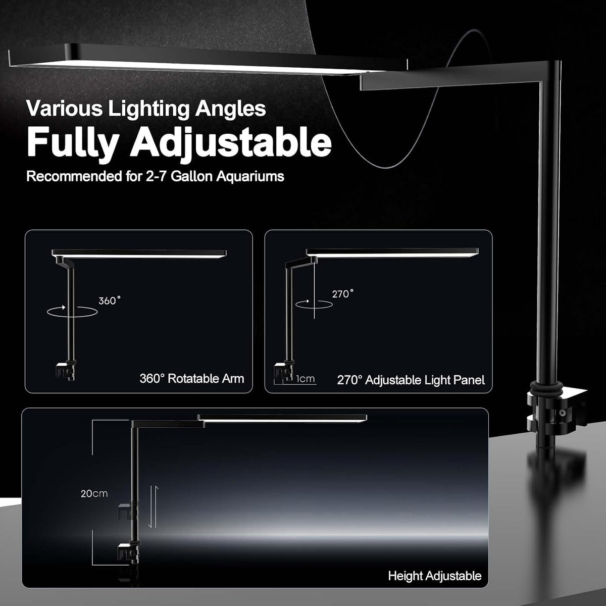 Solo Series Nano Aquarium Light for Freshwater and Planted Tanks