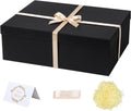 Large Black Gift Box with Lid for Presents, 16.5"x13"x5.5"