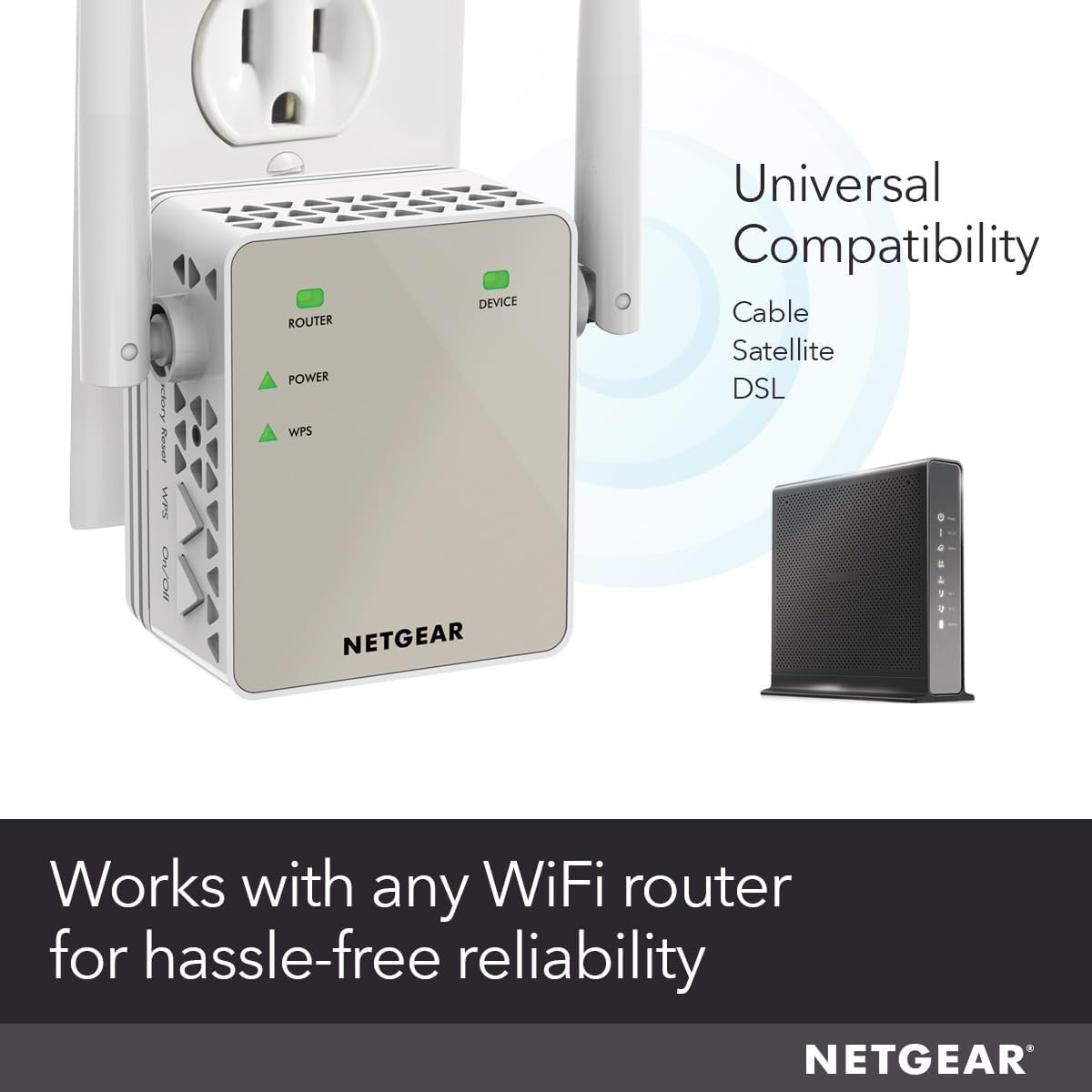 WiFi Range Extender (EX6120) - Add up to 1,500 sq. ft., 25 Devices - AC1200 Dual Band Wireless Signal Extender (Up to