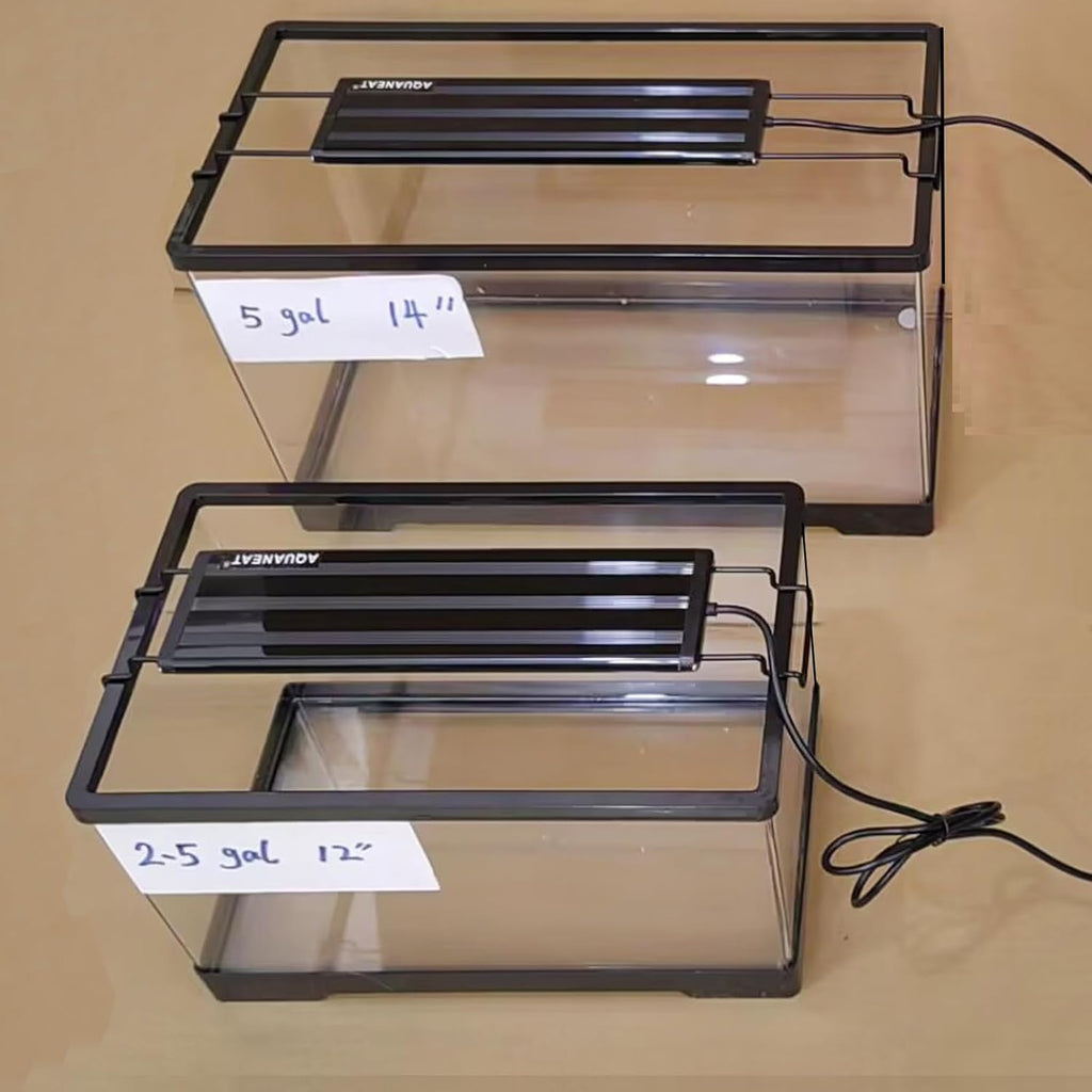 LED Aquarium Light for 12 Inch Fish Tank, Auto On Off with Timer, Full Spectrum, Adjustable Brightness, Daylight