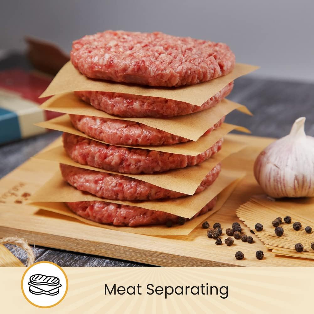 Hamburger Patty Paper Squares 5x5", 300 Pcs Parchment Paper Sheets