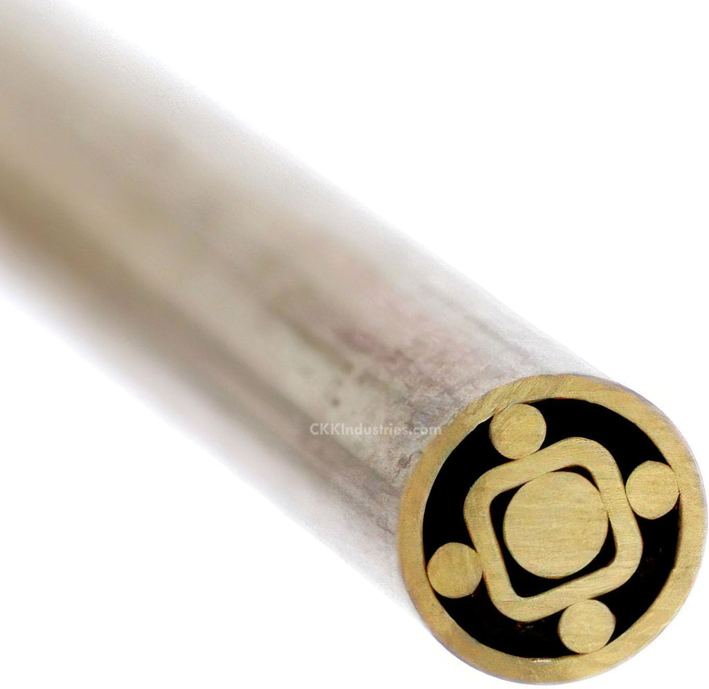 Mosaic Pin - (0.187 (3/16) Inch Diameter) - (627BBBB) - (Brass Outer Material)(Brass Inner Material) - Decorative