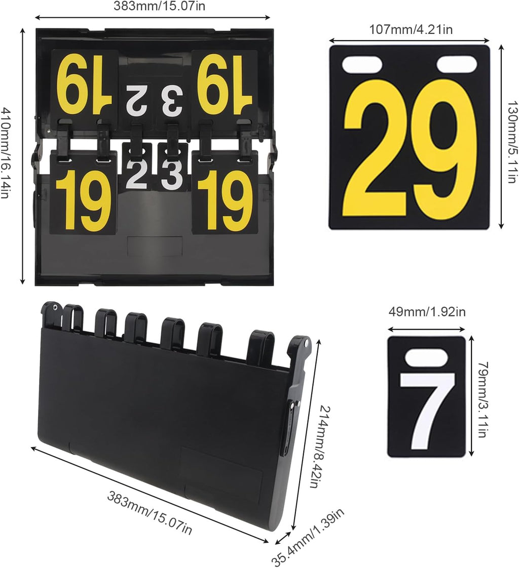 Foldable Scoreboard Flip with Large Numbers (1–31) | Portable Flipper for Volleyball, Ping Pong, Cornhole, Baseball