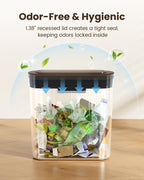 5 Gallon Automatic Bathroom Trash Can with Lid, Brown, Touchless