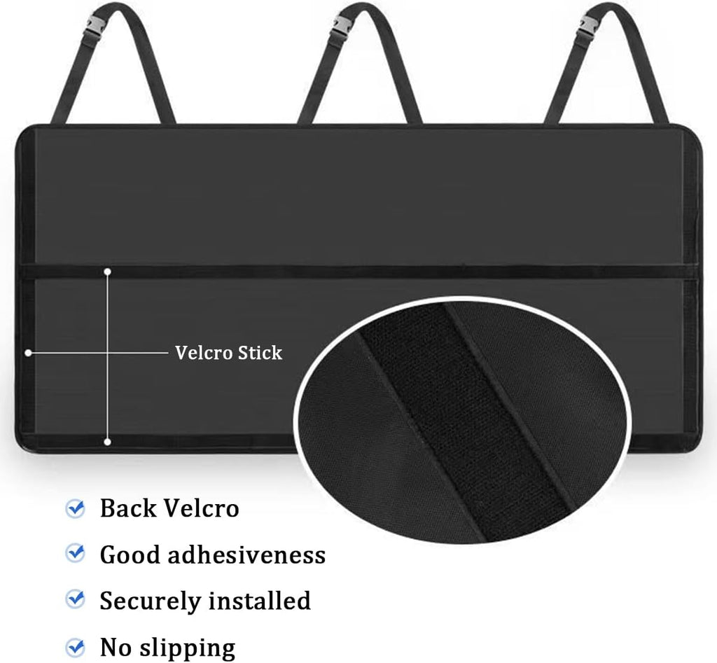 Car Trunk Organizer, Collapsible Large Capacity Vehicle Backseat Hanging Storage Bag with 9 Pockets, Automotive