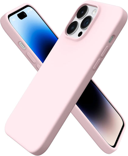 Compatible with iPhone 14 Pro Max Case 6.7, Slim Liquid Silicone 3 Layers Full Covered Soft Gel Rubber Phone Case