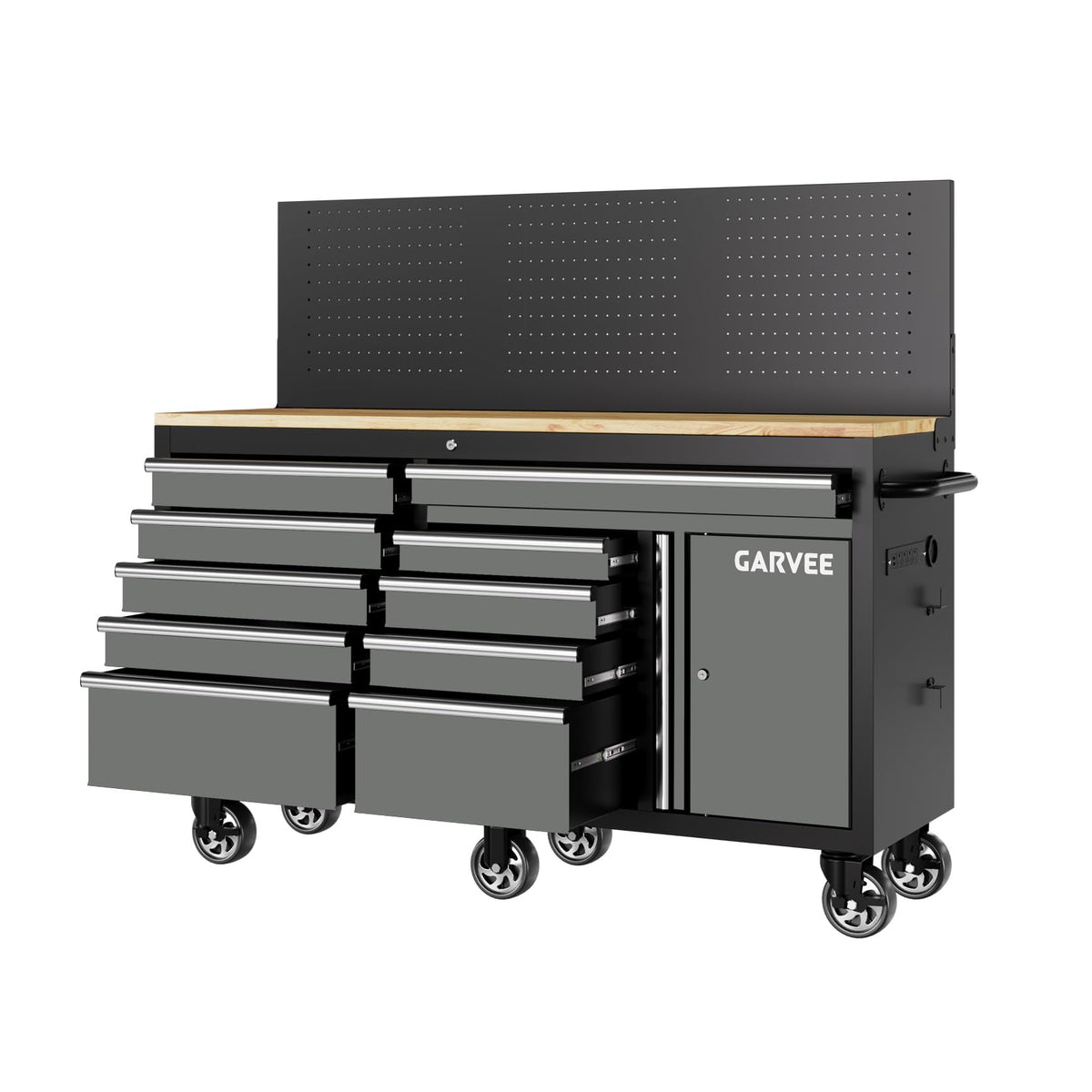 60 in Rolling Tool Chest, 10 Drawers Mobile Garage Tool Cabinet