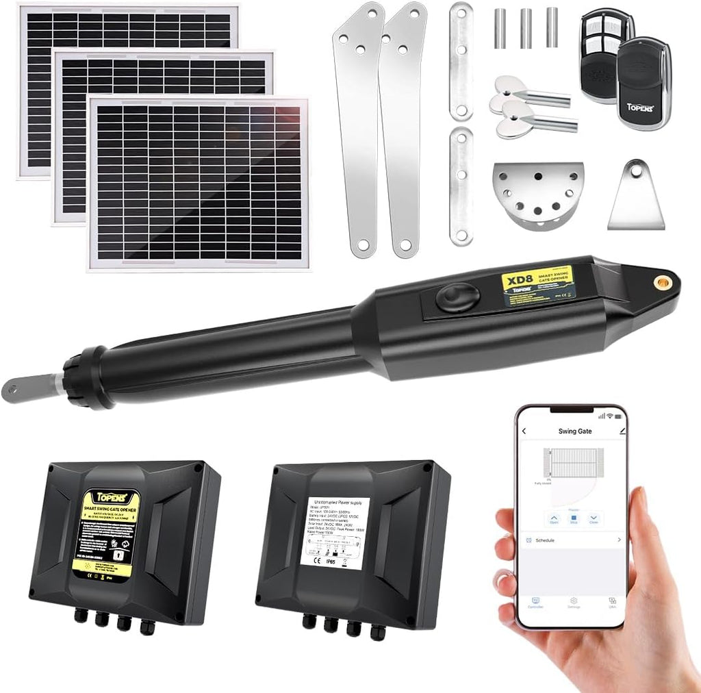 XD851S Smart Solar Single Swing Gate Opener Heavy Duty